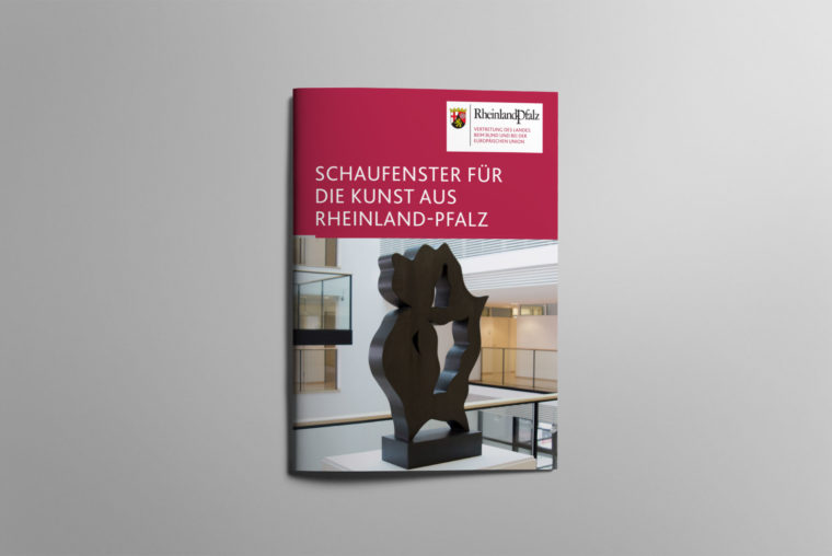 Broschüre für eine Kunstausstellung des Bundeslandes Rheinland-Pfalz