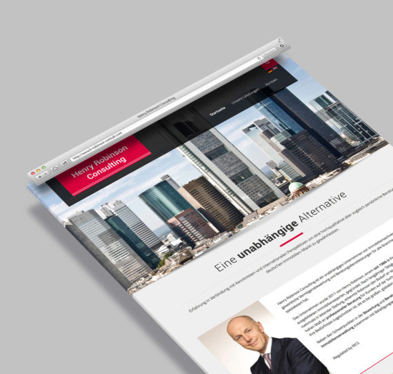 Homepage Henry Robinson Consulting - Webdesign