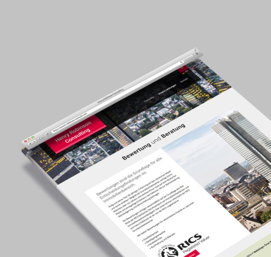 Homepage Henry Robinson Consulting - Webdesign